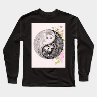 Yin Yang cats Long Sleeve T-Shirt